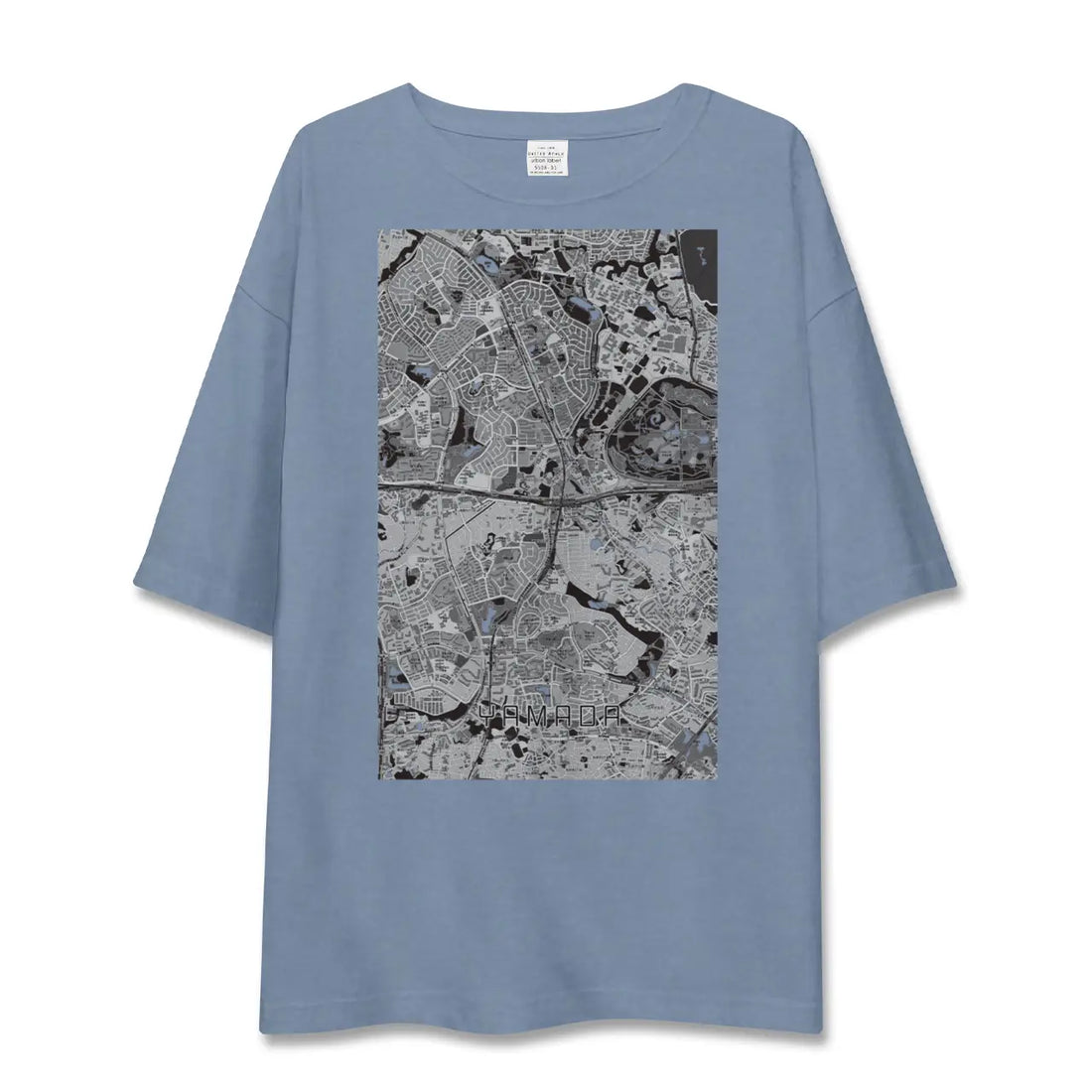 【山田（大阪府）】地図柄ビッグシルエットTシャツ