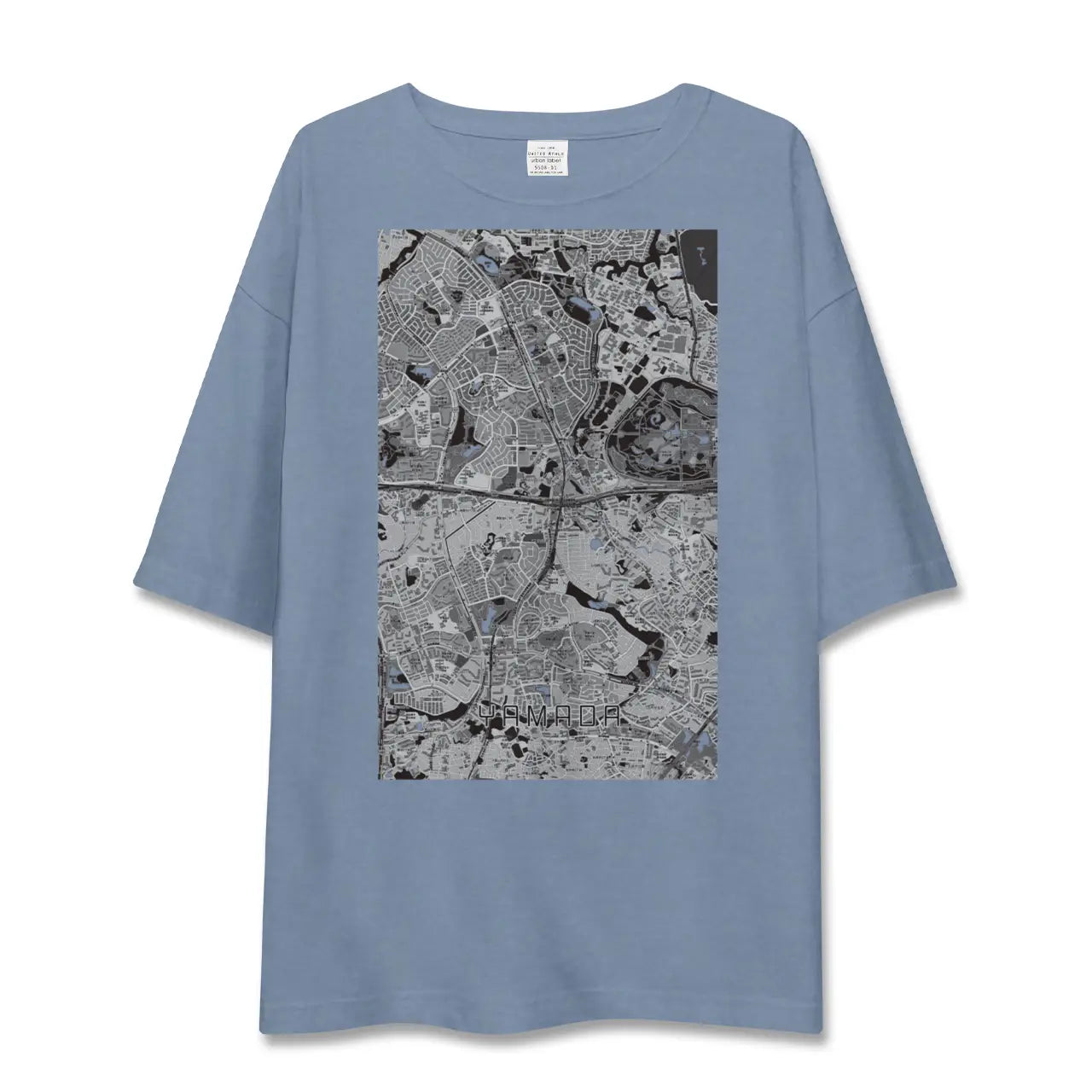 【山田（大阪府）】地図柄ビッグシルエットTシャツ
