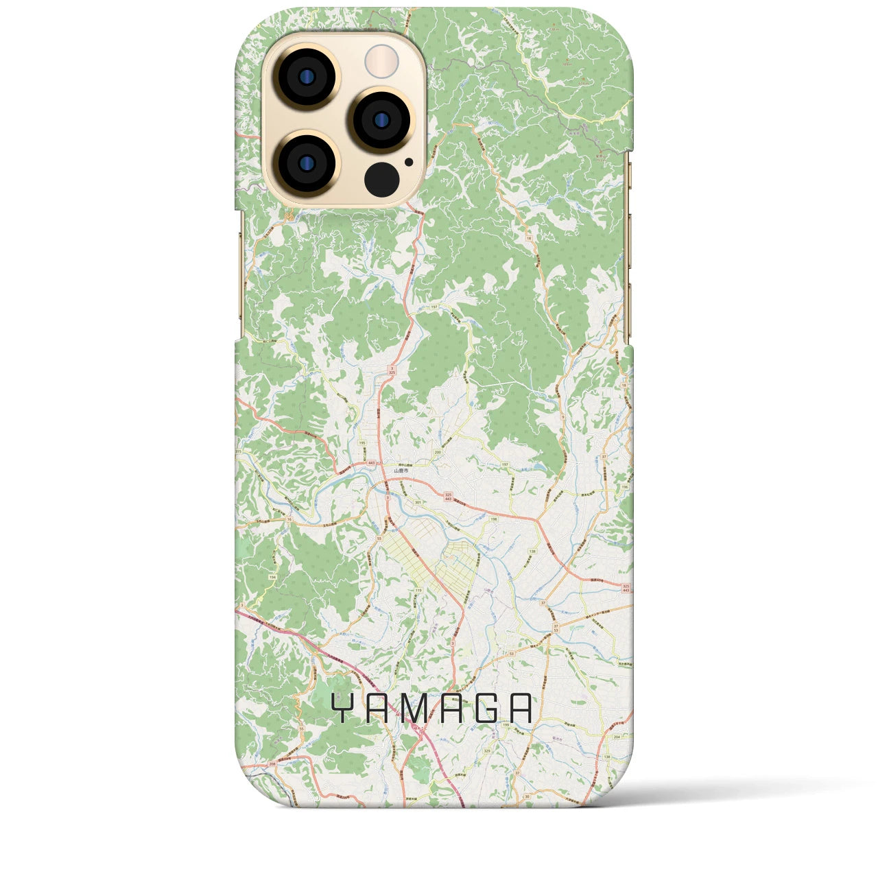 【山鹿（熊本県）】地図柄iPhoneケース（バックカバータイプ）