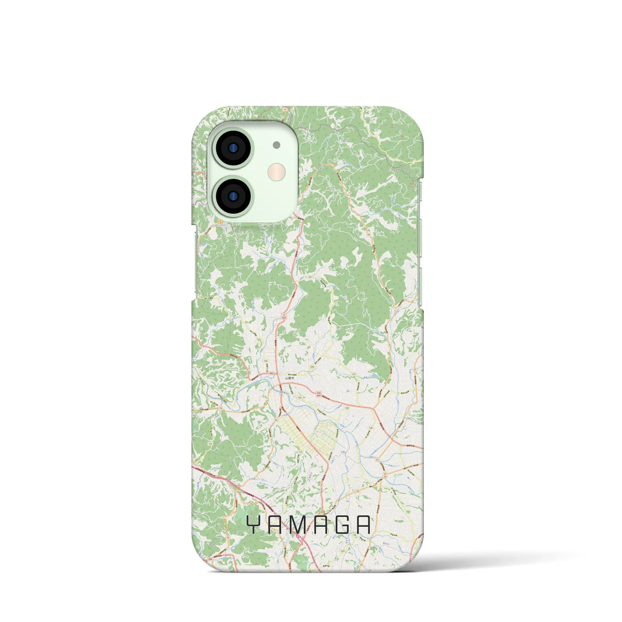 【山鹿（熊本県）】地図柄iPhoneケース（バックカバータイプ）