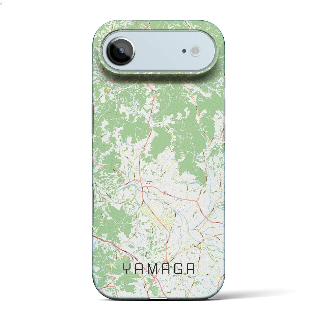 【山鹿（熊本県）】地図柄iPhoneケース（バックカバータイプ）