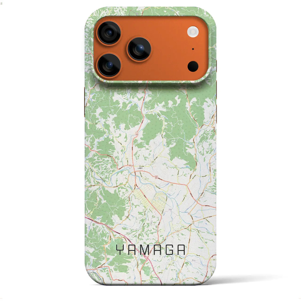 【山鹿（熊本県）】地図柄iPhoneケース（バックカバータイプ）