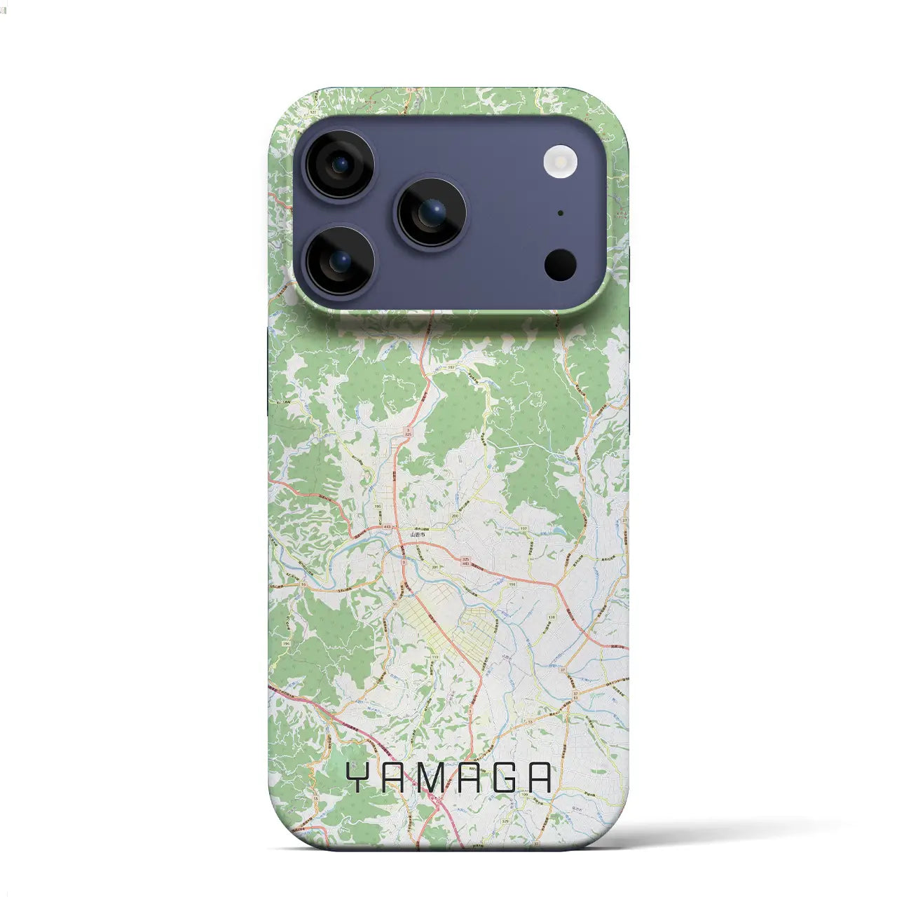 【山鹿（熊本県）】地図柄iPhoneケース（バックカバータイプ）