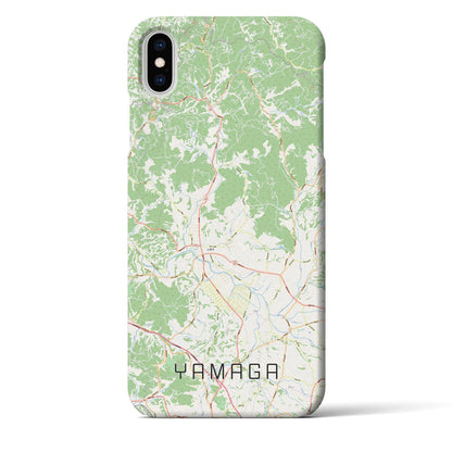 【山鹿（熊本県）】地図柄iPhoneケース（バックカバータイプ）