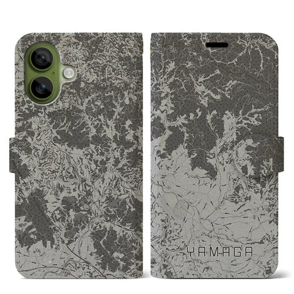 【山鹿（熊本県）】地図柄iPhoneケース（手帳タイプ）