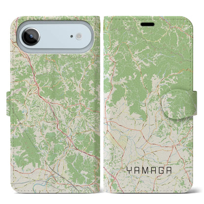 【山鹿（熊本県）】地図柄iPhoneケース（手帳タイプ）