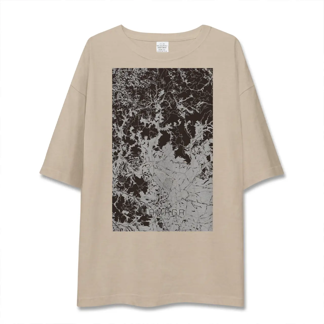 【山鹿（熊本県）】地図柄ビッグシルエットTシャツ