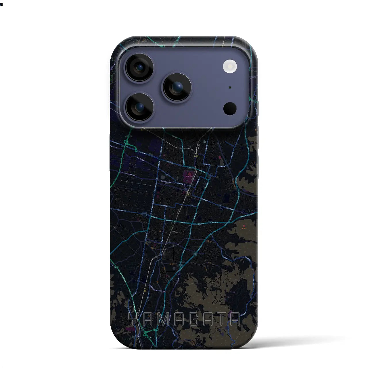 【山形（山形県）】地図柄iPhoneケース（バックカバータイプ）