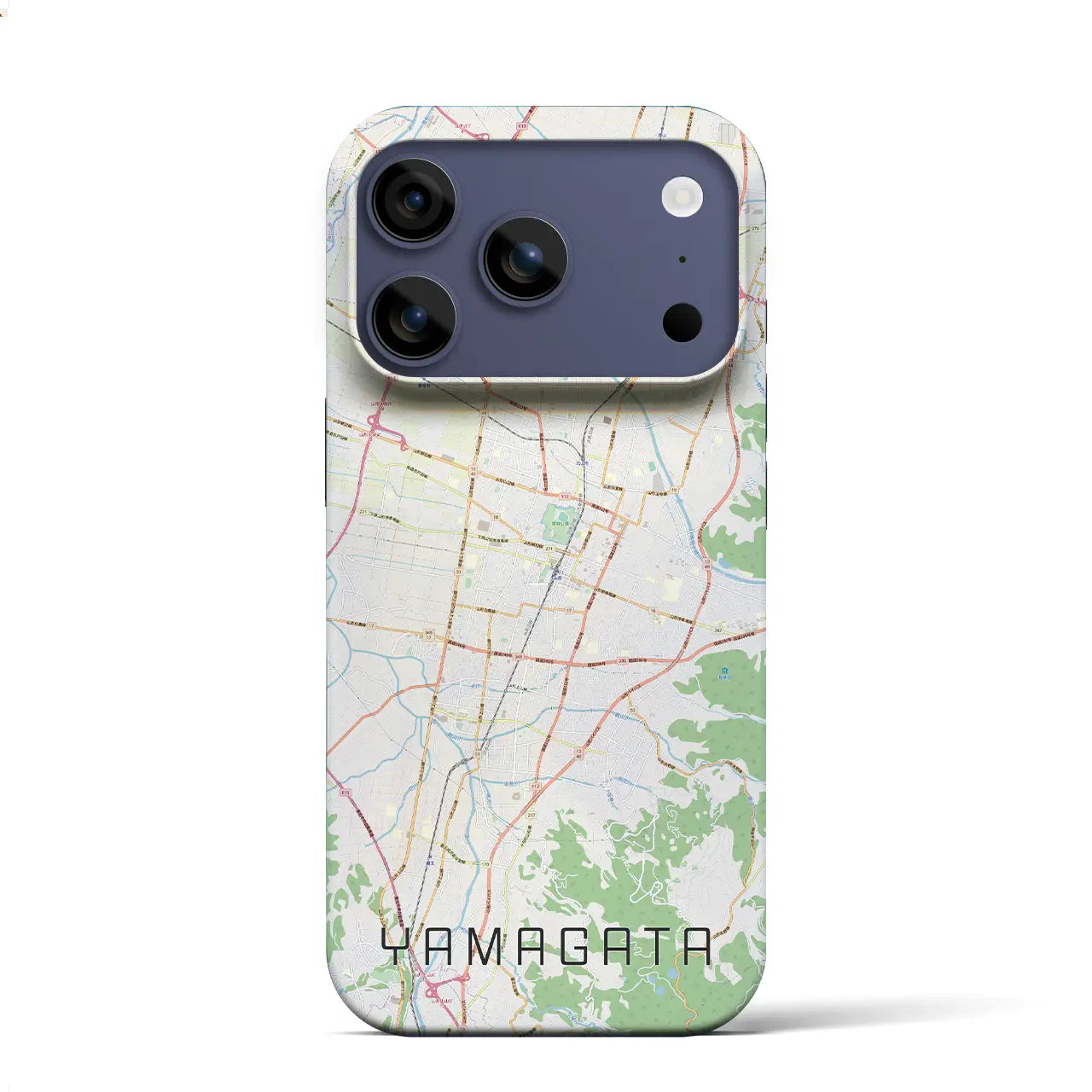 【山形（山形県）】地図柄iPhoneケース（バックカバータイプ）