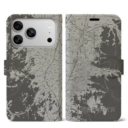 【山形（山形県）】地図柄iPhoneケース（手帳タイプ）