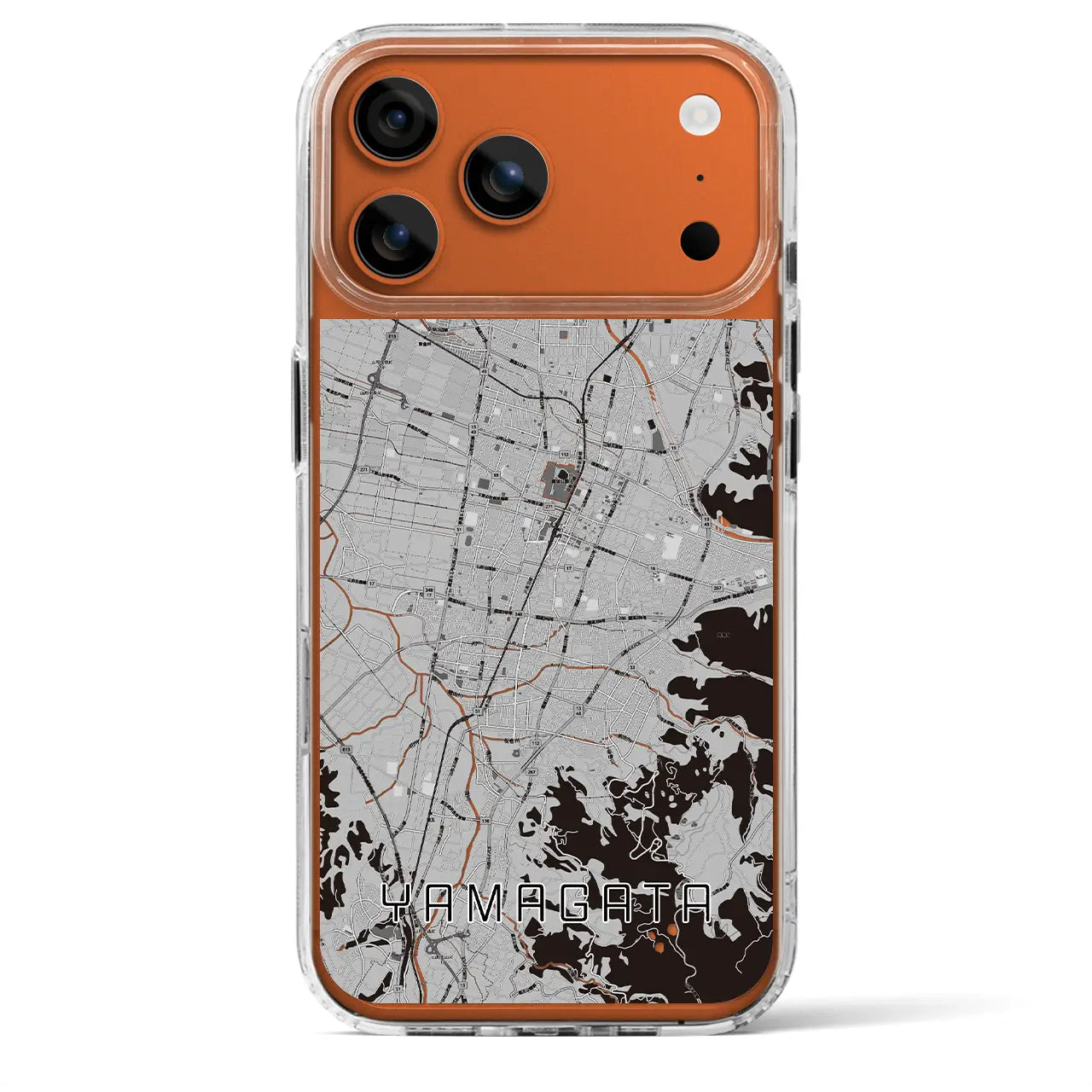 【山形（山形県）】地図柄iPhoneケース（MagSafeタイプ）