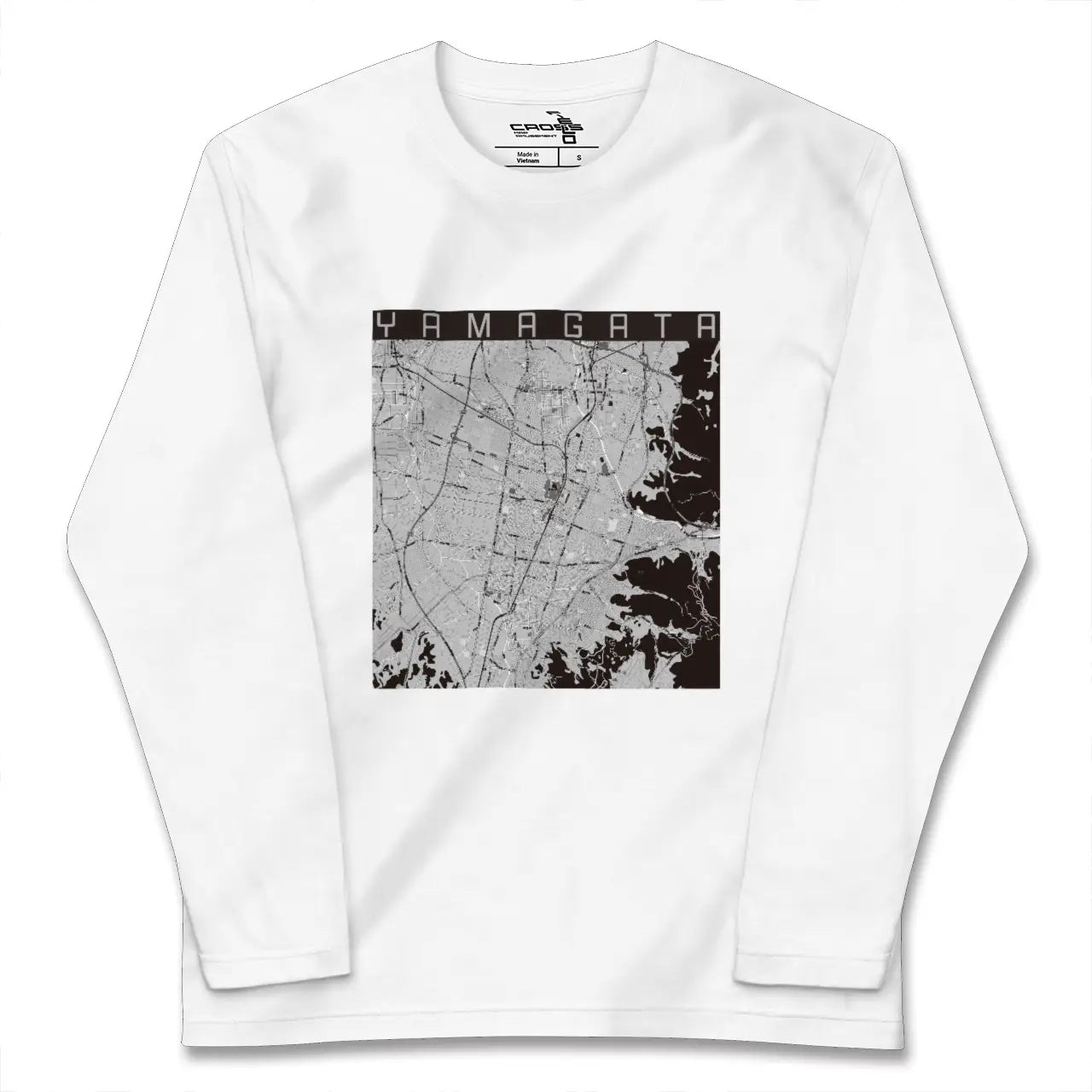 【山形（山形県）】地図柄ロングスリーブTシャツ