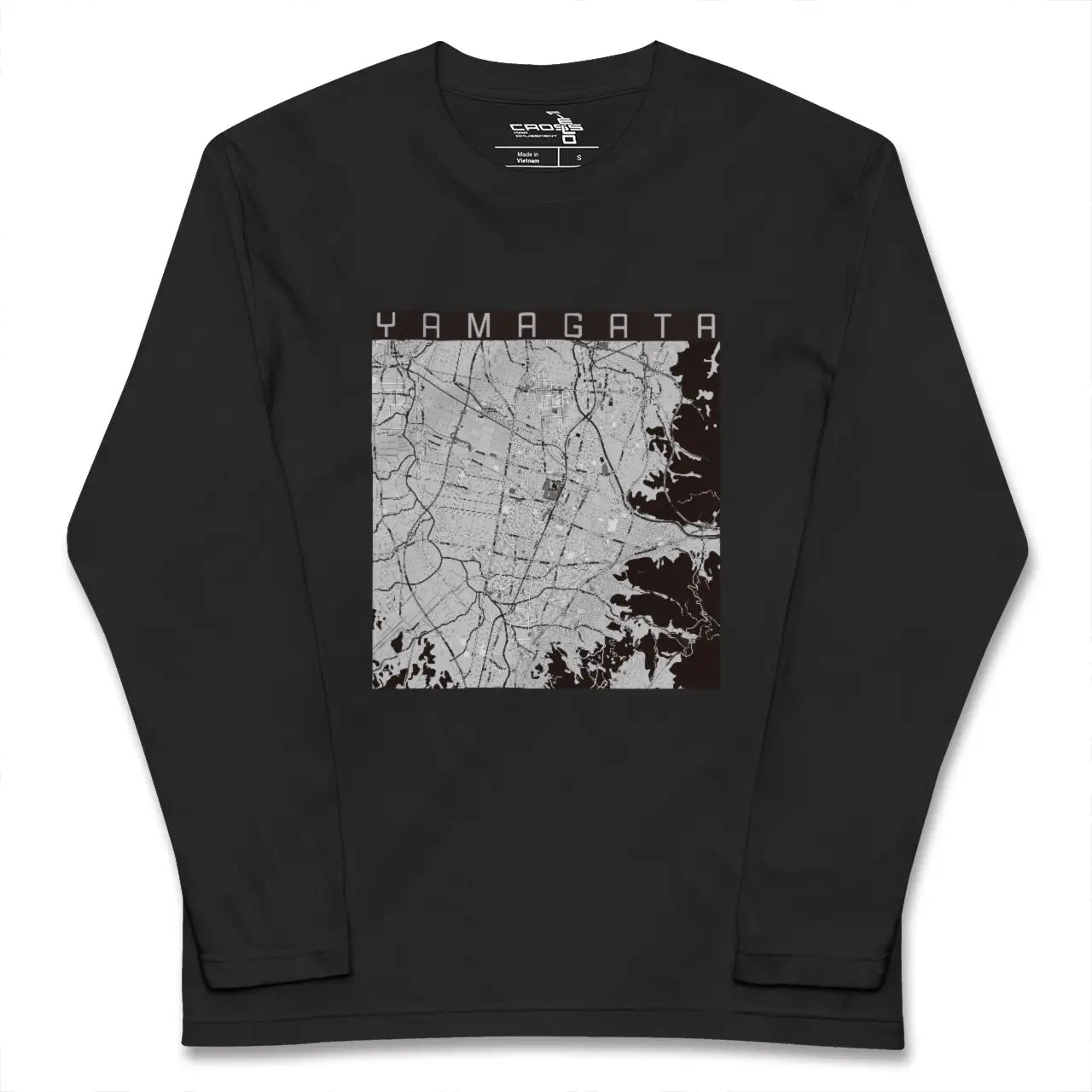 【山形（山形県）】地図柄ロングスリーブTシャツ