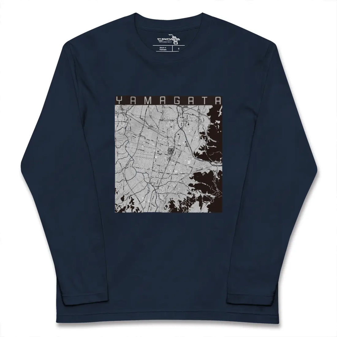 【山形（山形県）】地図柄ロングスリーブTシャツ