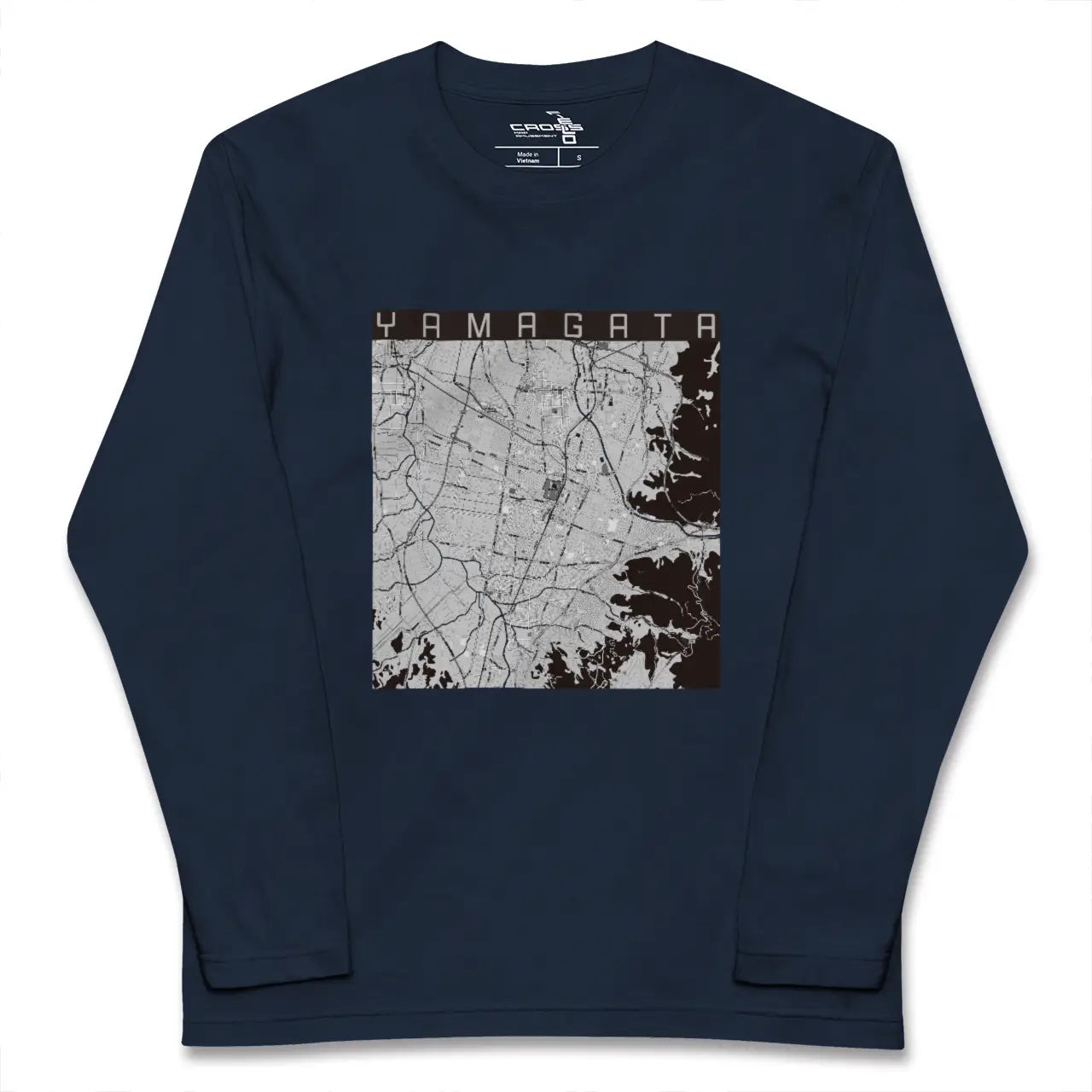 【山形（山形県）】地図柄ロングスリーブTシャツ