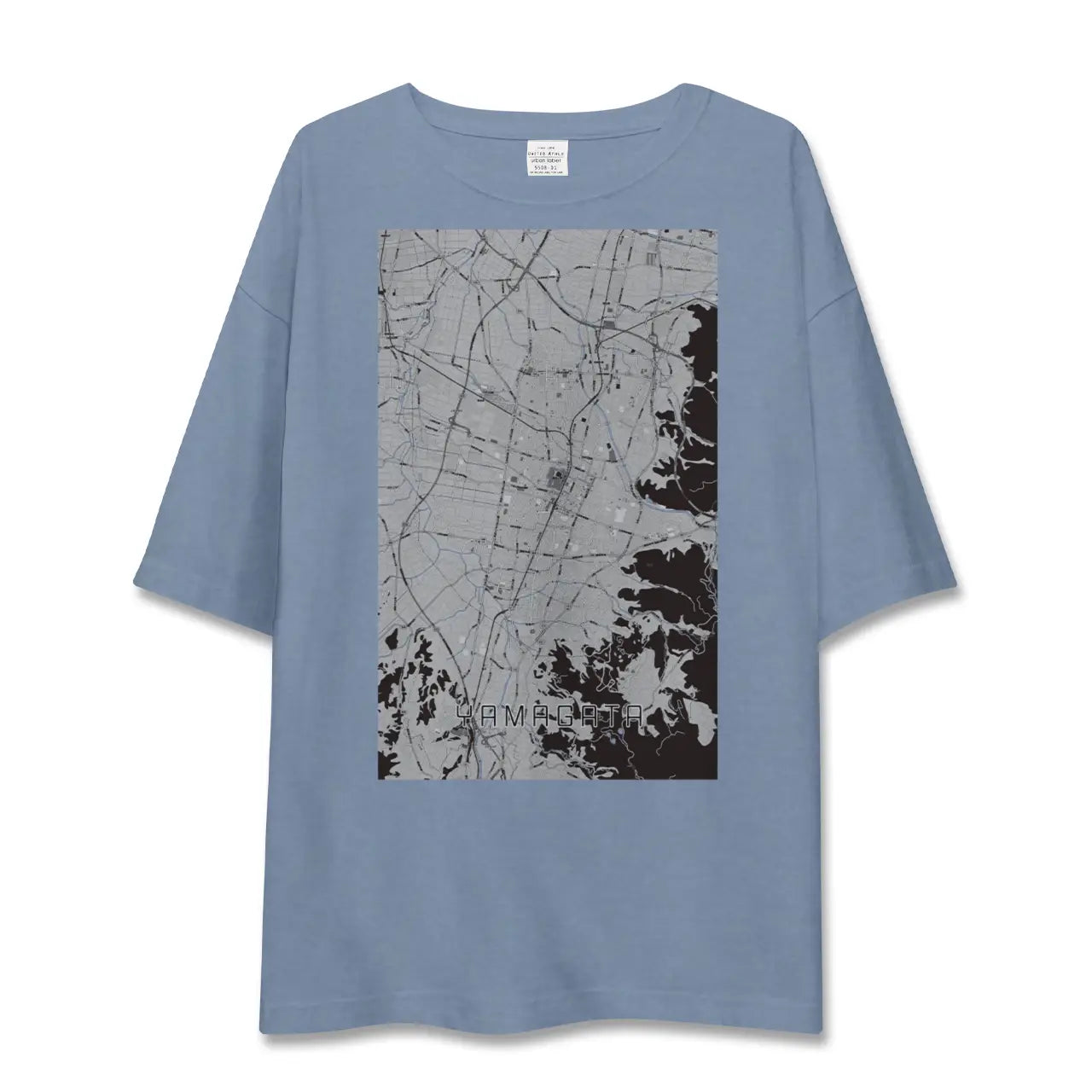【山形（山形県）】地図柄ビッグシルエットTシャツ