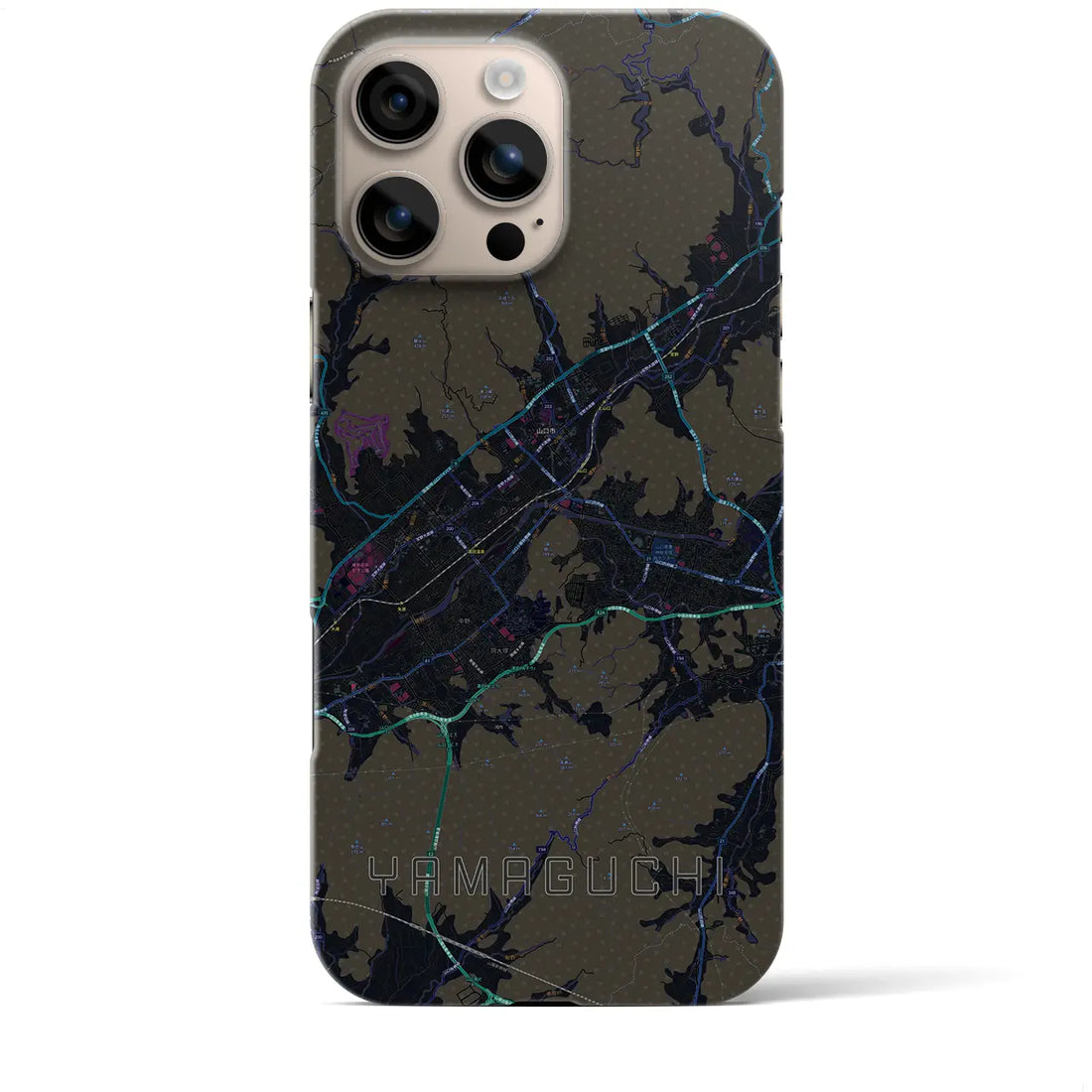 【山口(山口県)】地図柄iPhoneケース(バックカバータイプ)