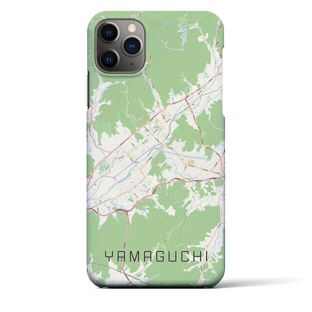 【山口（山口県）】地図柄iPhoneケース（バックカバータイプ）