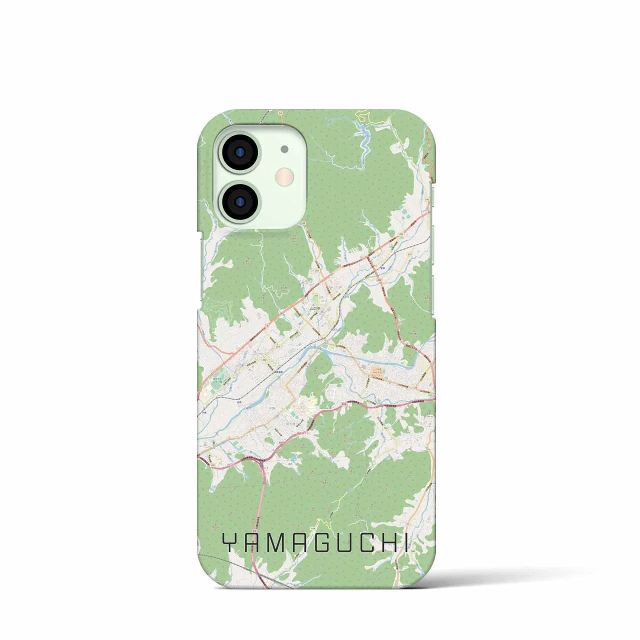 【山口（山口県）】地図柄iPhoneケース（バックカバータイプ）