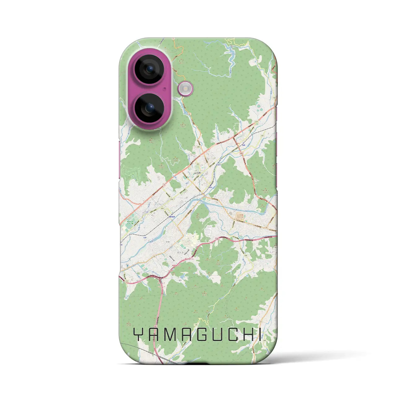 【山口（山口県）】地図柄iPhoneケース（バックカバータイプ）