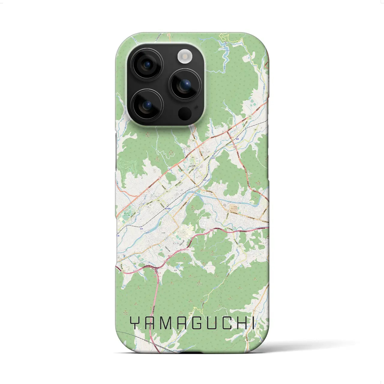 【山口（山口県）】地図柄iPhoneケース（バックカバータイプ）