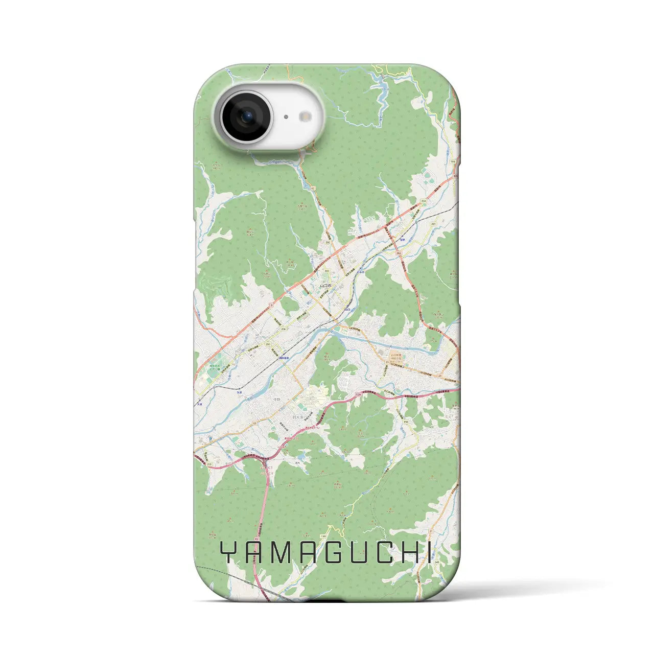 【山口（山口県）】地図柄iPhoneケース（バックカバータイプ）