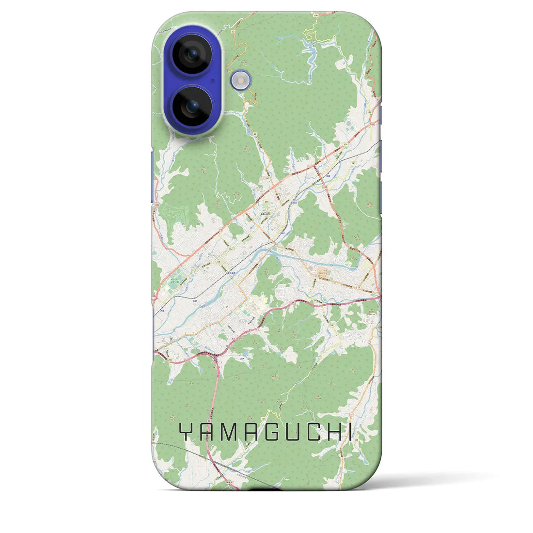 【山口(山口県)】地図柄iPhoneケース(バックカバータイプ)ナチュラル・iPhone 16 Pro Max 用