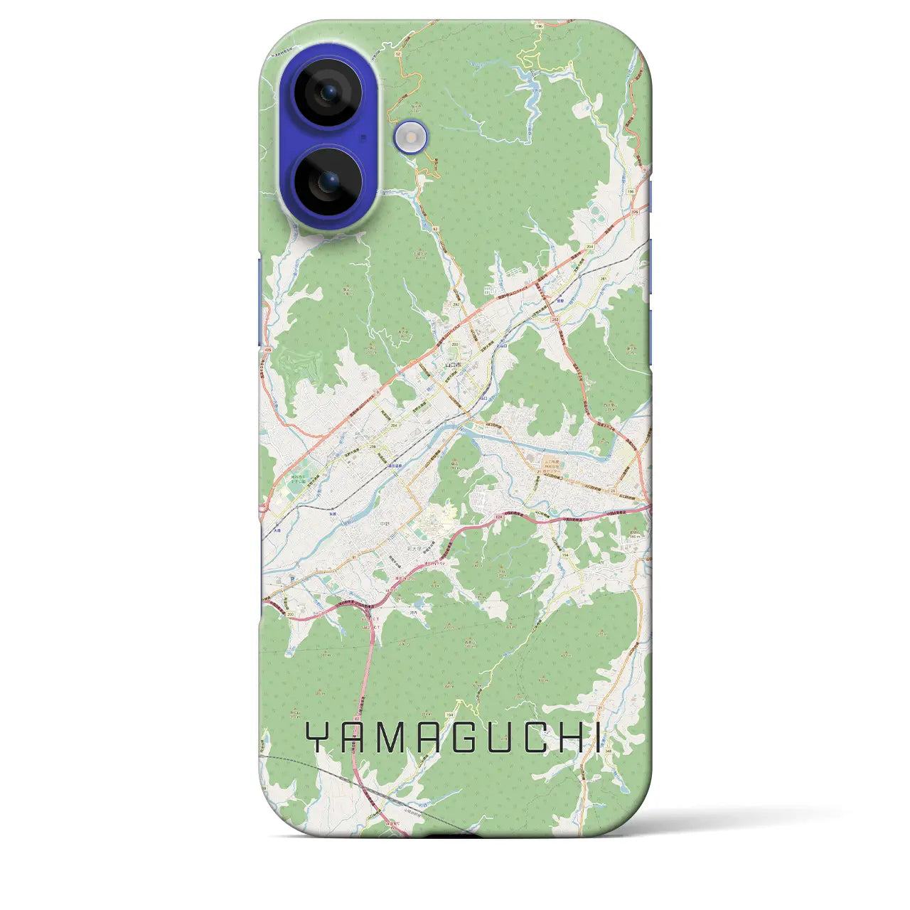 【山口（山口県）】地図柄iPhoneケース（バックカバータイプ）
