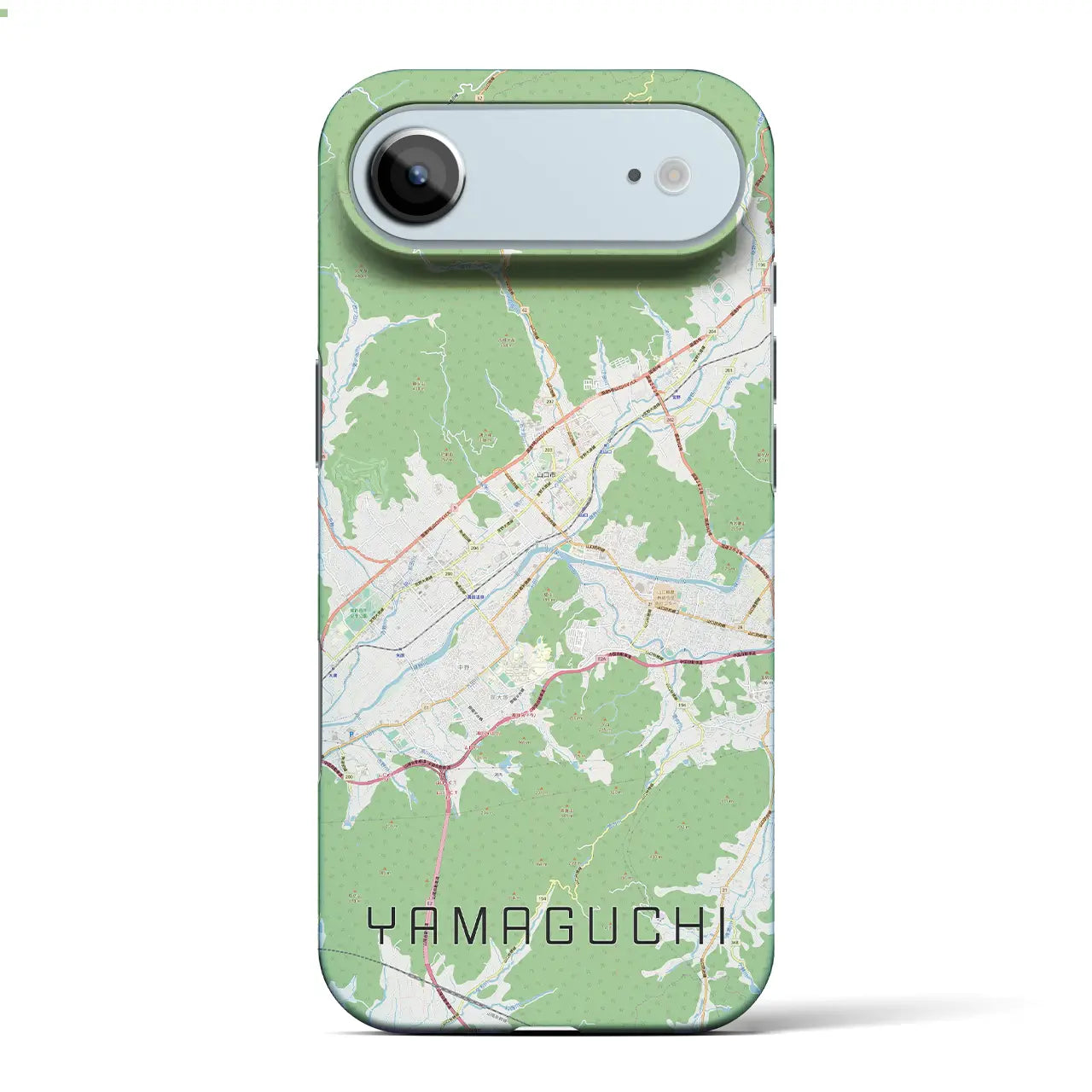 【山口（山口県）】地図柄iPhoneケース（バックカバータイプ）