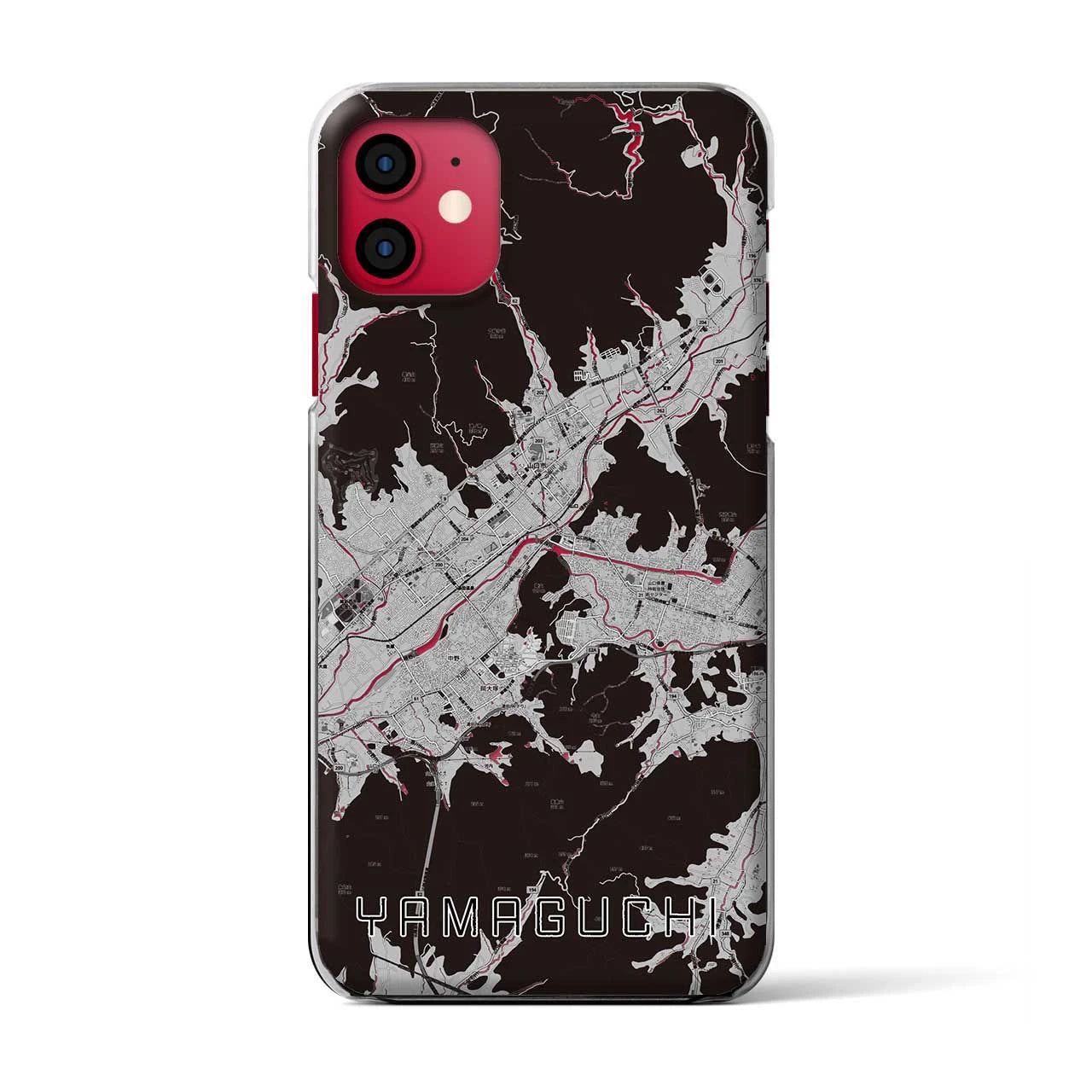 【山口（山口県）】地図柄iPhoneケース（クリアタイプ）