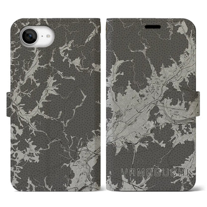 【山口（山口県）】地図柄iPhoneケース（手帳タイプ）