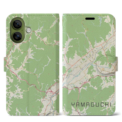 【山口（山口県）】地図柄iPhoneケース（手帳タイプ）