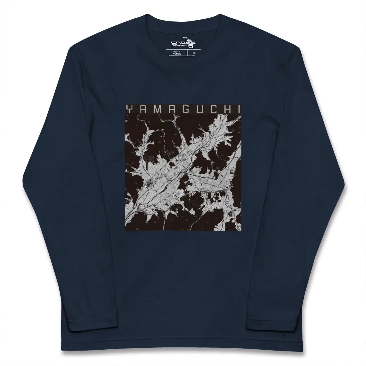 【山口（山口県）】地図柄ロングスリーブTシャツ