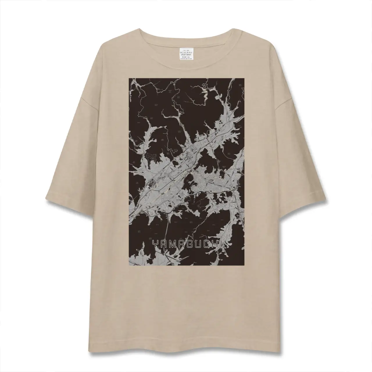 【山口（山口県）】地図柄ビッグシルエットTシャツ