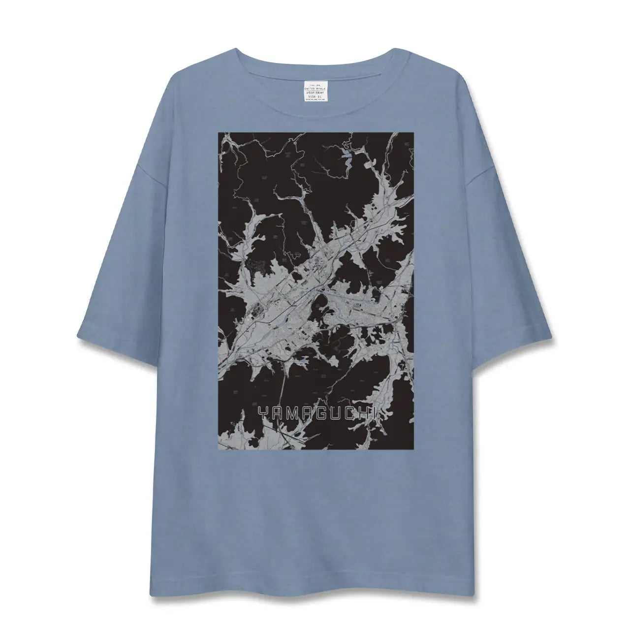 【山口（山口県）】地図柄ビッグシルエットTシャツ