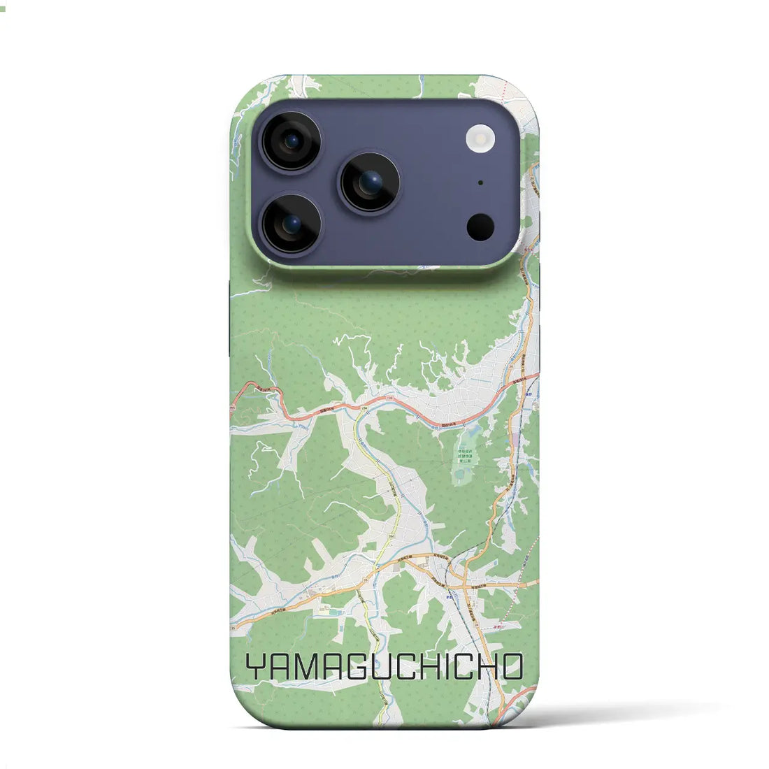 【山口町（徳島県）】地図柄iPhoneケース（バックカバータイプ）ナチュラル・iPhone 17 Pro Max 用