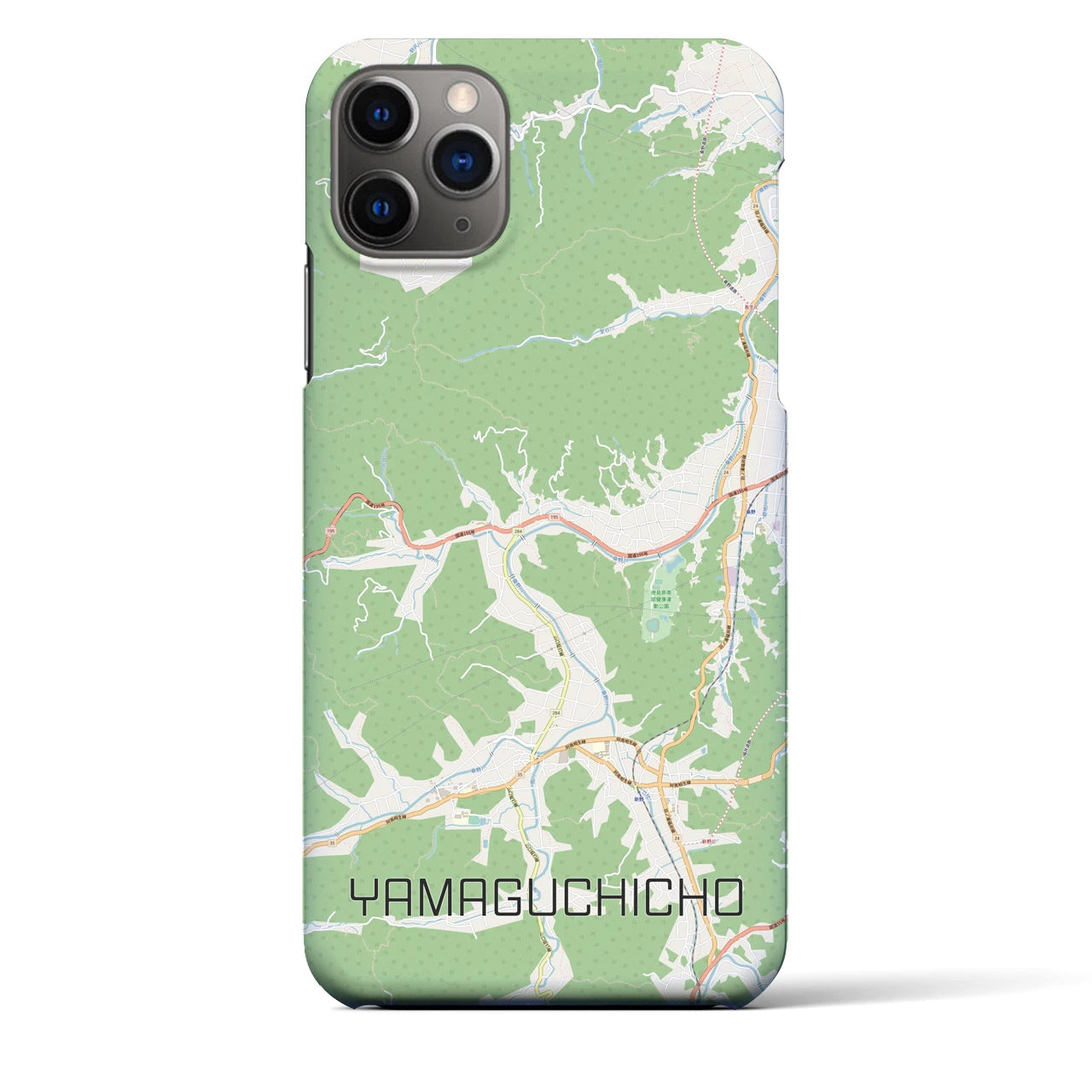 【山口町（徳島県）】地図柄iPhoneケース（バックカバータイプ）