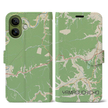 【山口町（徳島県）】地図柄iPhoneケース（手帳タイプ）