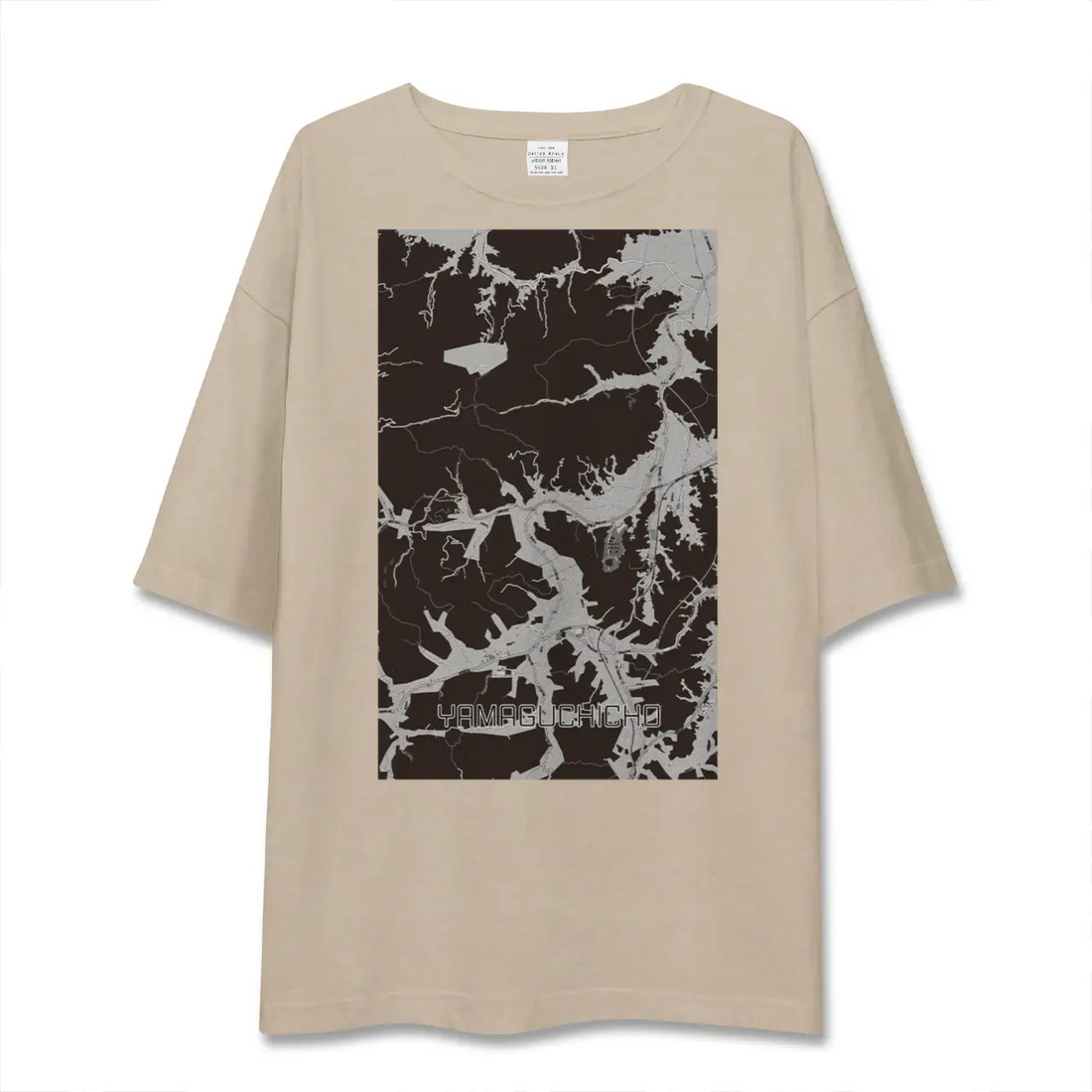 【山口町（徳島県）】地図柄ビッグシルエットTシャツ