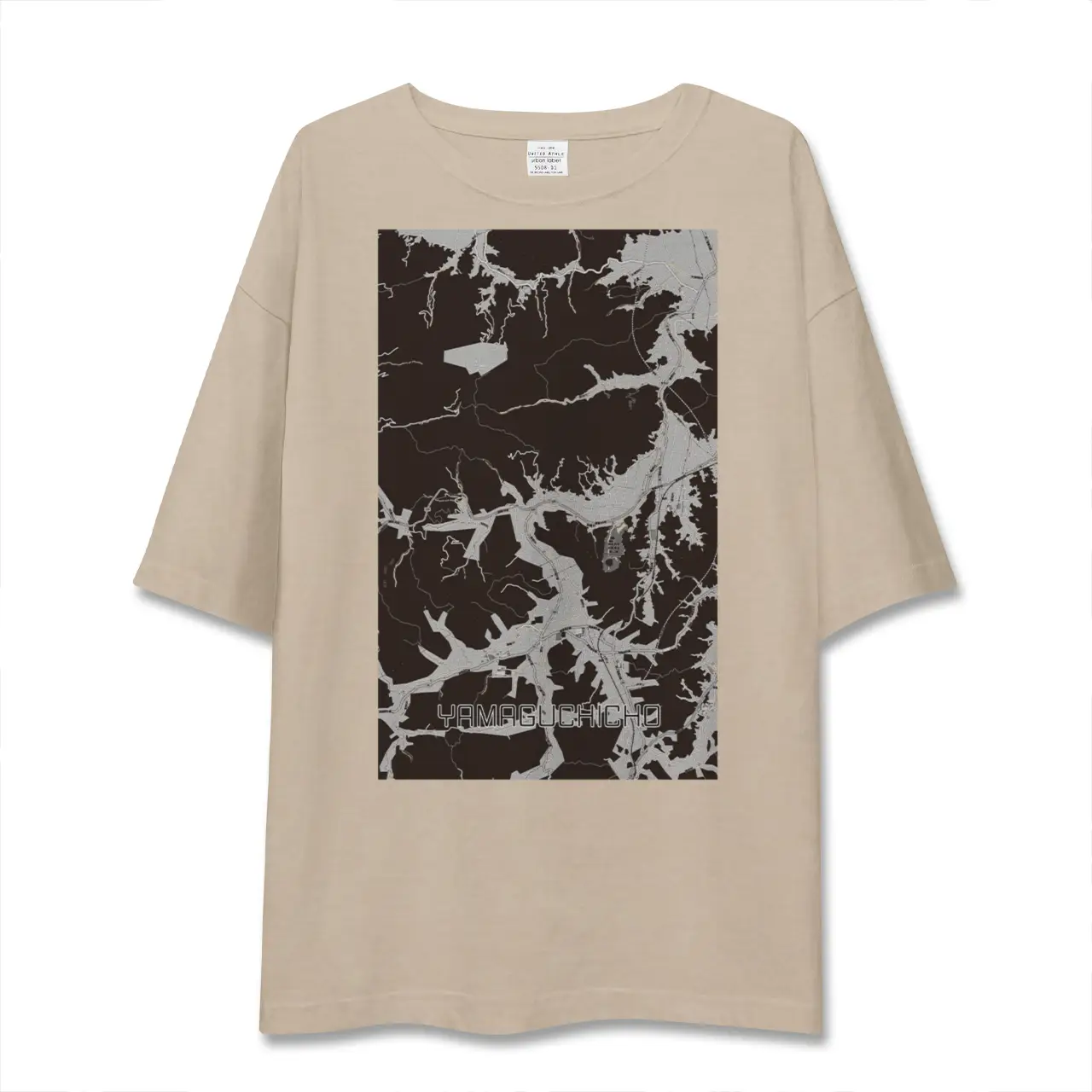 【山口町（徳島県）】地図柄ビッグシルエットTシャツ
