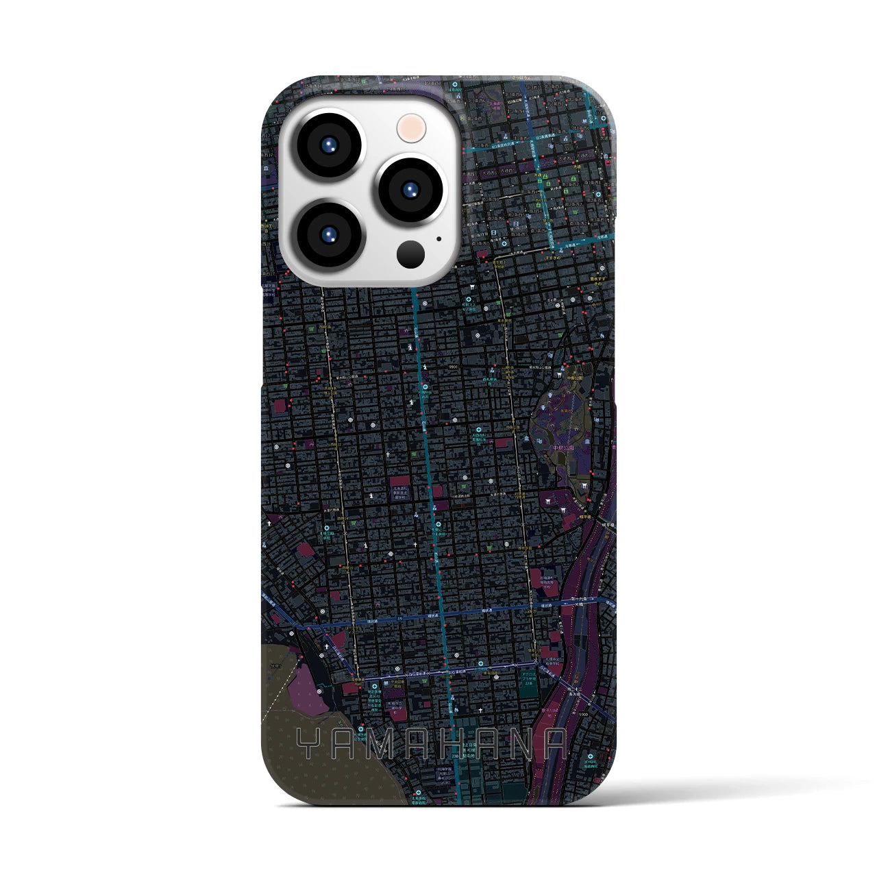 【山鼻（北海道）】地図柄iPhoneケース（バックカバータイプ）