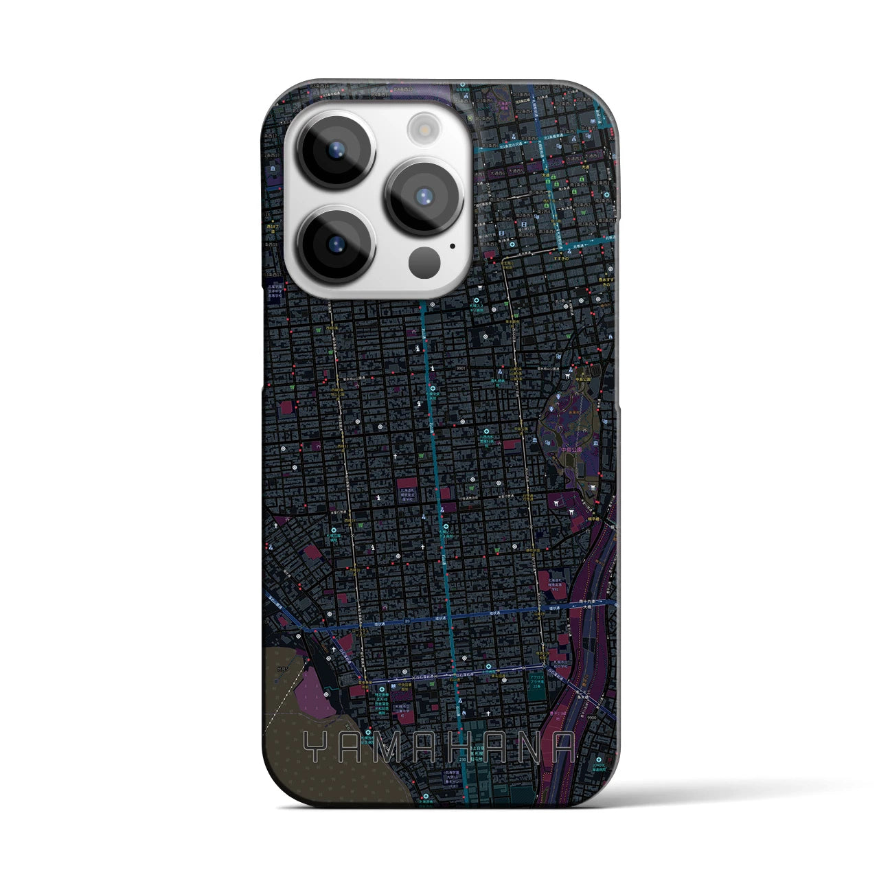 【山鼻（北海道）】地図柄iPhoneケース（バックカバータイプ）