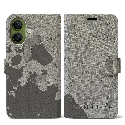 【山鼻（北海道）】地図柄iPhoneケース（手帳タイプ）