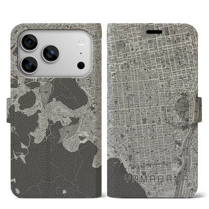 【山鼻（北海道）】地図柄iPhoneケース（手帳タイプ）