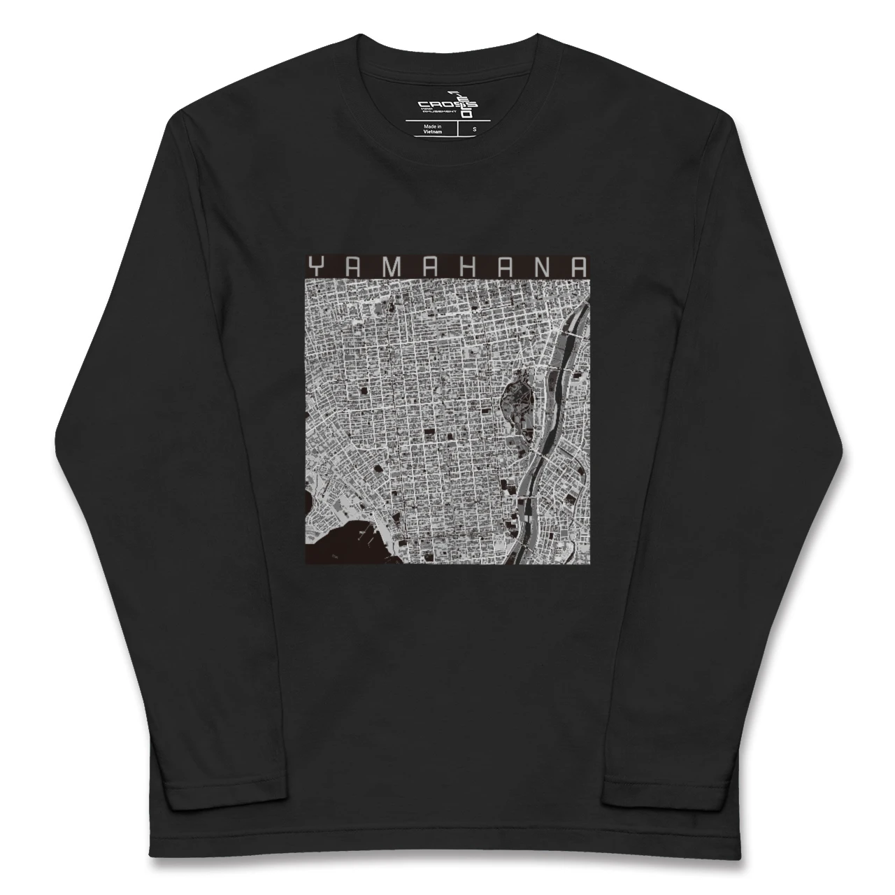 【山鼻（北海道）】地図柄ロングスリーブTシャツ