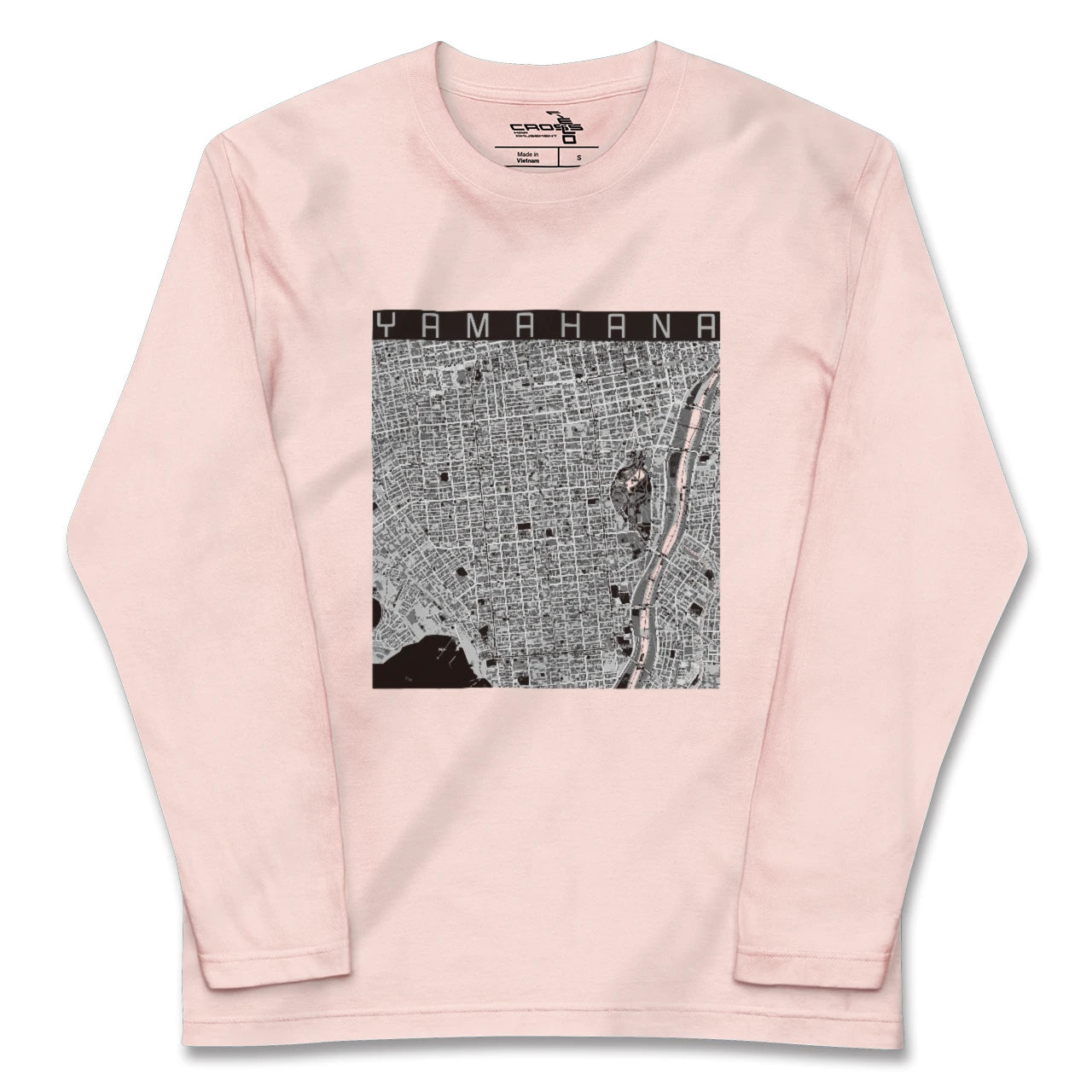 【山鼻（北海道）】地図柄ロングスリーブTシャツ