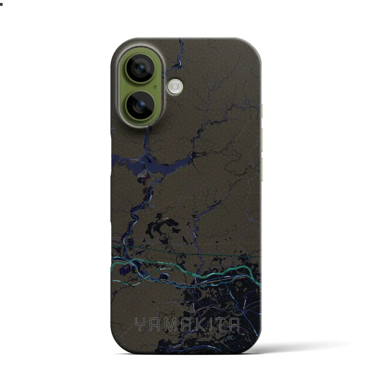 【山北（神奈川県）】地図柄iPhoneケース（バックカバータイプ）