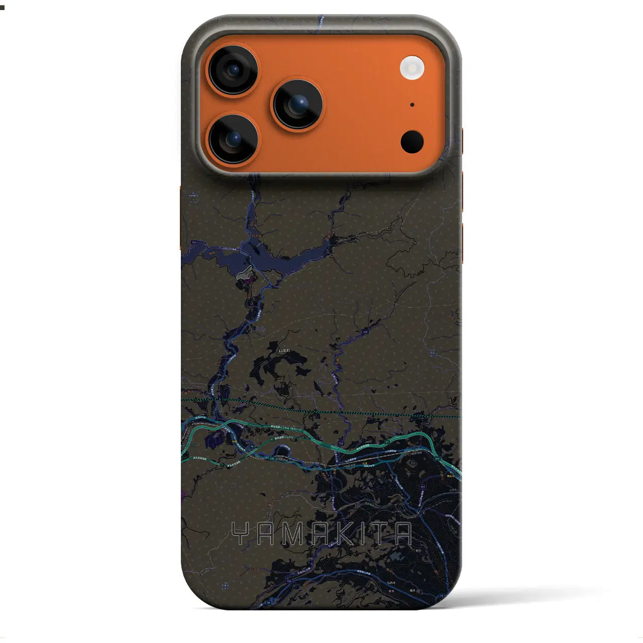 【山北（神奈川県）】地図柄iPhoneケース（バックカバータイプ）