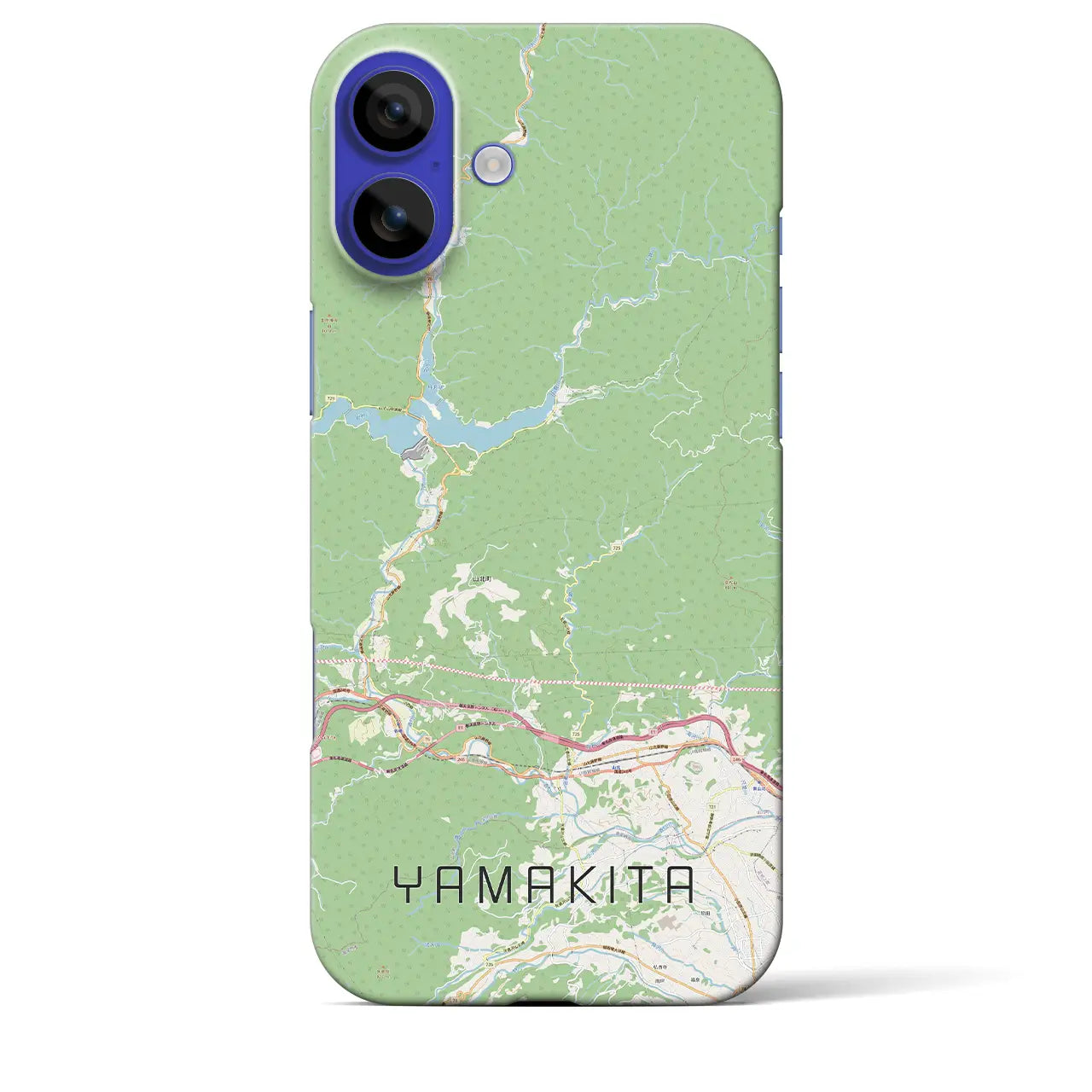 【山北（神奈川県）】地図柄iPhoneケース（バックカバータイプ）ナチュラル・iPhone 16 Pro Max 用