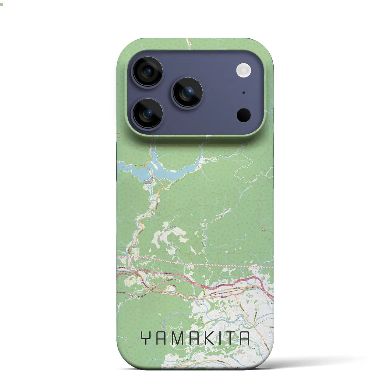 【山北（神奈川県）】地図柄iPhoneケース（バックカバータイプ）